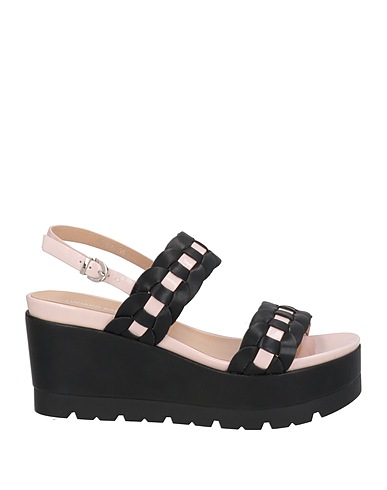 LUCIANO BARACHINI Sandalen Schwarz Leder