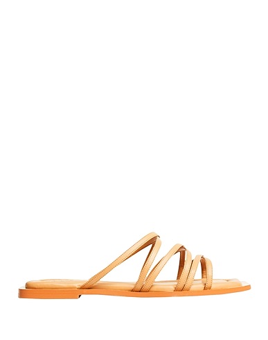 8 by YOOX Sandals CROSSOVER SANDALS
 Camel 100% Polyurethane