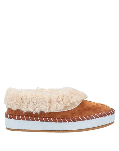 TORY BURCH Loafers Camel Soft Leather, Shearling