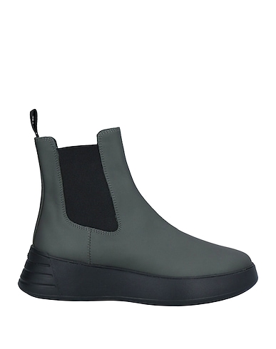 HOGAN Ankle boot Dark green Reclaimed leather, Textile fibres
