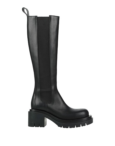 BOTTEGA VENETA Boots Black Calfskin, Elastic fibres
