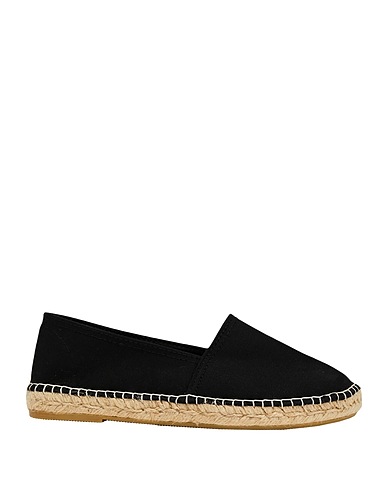 8 by YOOX Espadrilles ORGANIC COTTON ROUND TOE ESPADRILLES
 Black 100% Organic cotton