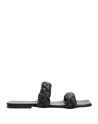 8 by YOOX Sandali TWO STRAP WOVEN  SANDALS
 Nero 100% Pelle ovina