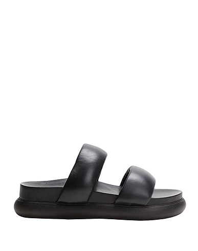 8 by YOOX サンダル LEATHER PADDED ADVENTURE SANDAL
 ブラック 羊類革 100%