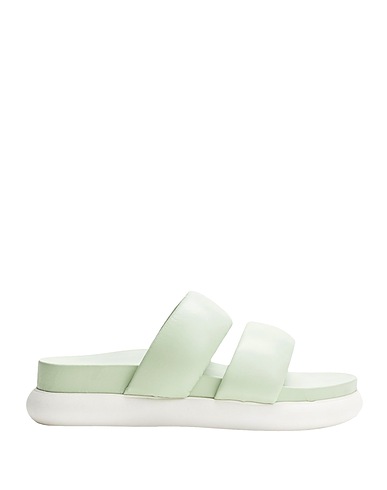 8 by YOOX Sandals LEATHER PADDED ADVENTURE SANDAL
 Light green 100% Ovine leather