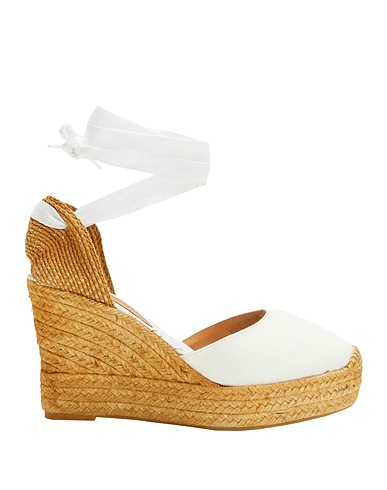 8 by YOOX Espadrilles ORGANIC COTTON WEDGE ESPADRILLES
 White Textile fibres