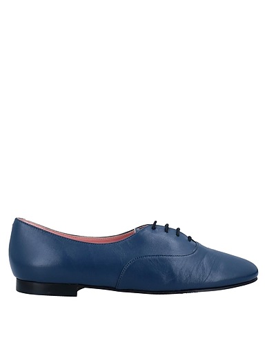 STUDIO POLLINI Laced shoes Midnight blue Soft Leather
