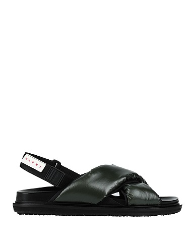 MARNI サンダル ミリタリーグリーン 紡績繊維