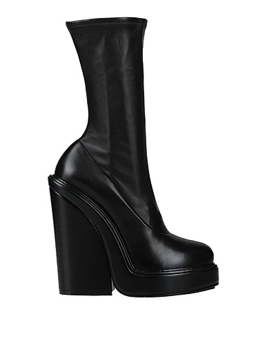GIVENCHY Ankle boot Black Soft Leather, Textile fibres