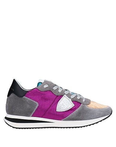 PHILIPPE MODEL Sneakers Camel Leather, Textile fibers