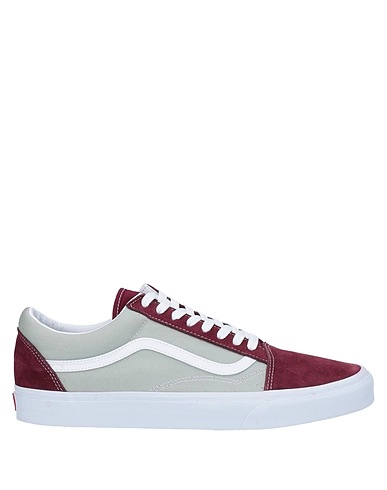 VANS Sneakers Burgundy Leather, Textile fibres