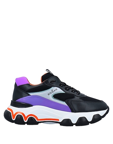 HOGAN Sneakers Black Soft Leather, Textile fibres