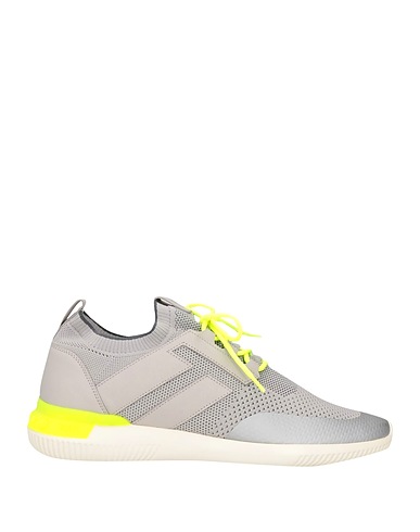 TOD'S NO_CODE Sneakers Light grey Soft Leather, Textile fibres