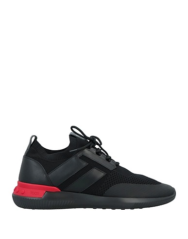 TOD'S NO_CODE Sneakers Black Soft Leather, Textile fibres