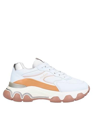 HOGAN Sneakers White Soft Leather, Textile fibres