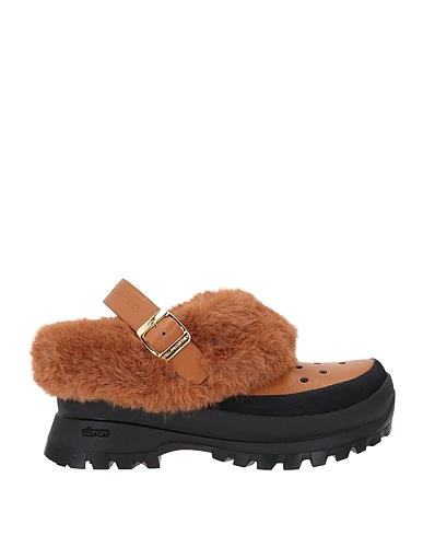 STELLA McCARTNEY Mule e zoccoli Marrone Fibre tessili