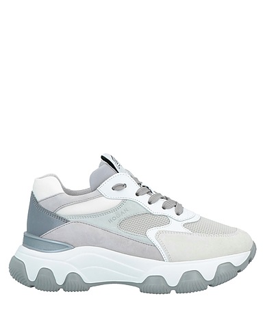 HOGAN Sneakers Grigio Pelle, Fibre tessili