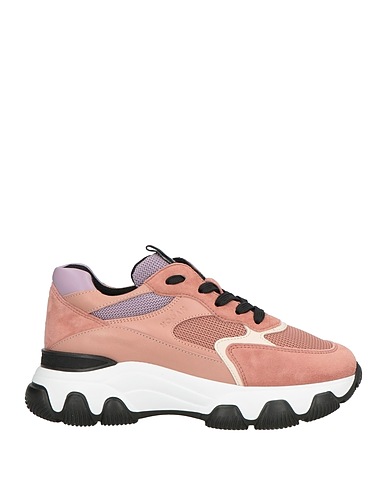HOGAN Sneakers Antique rose Soft Leather, Textile fibres