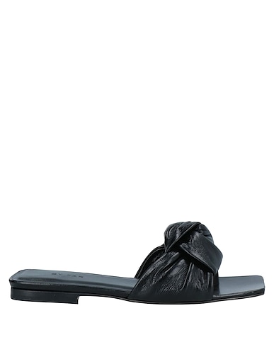 BY FAR Sandals Black Soft Leather