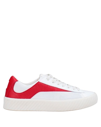 BY FAR Sneakers Weiß Leder, Gewebefasern