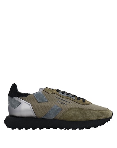 GHŌUD Venice Sneakers Military green Soft Leather, Textile fibers