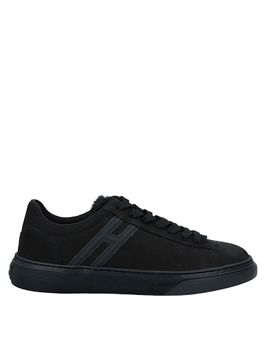 HOGAN Sneakers Schwarz Leder, Gewebefasern