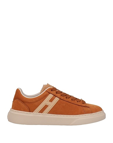 HOGAN Sneakers Camel Soft Leather, Textile fibres
