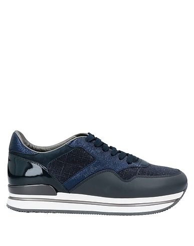 HOGAN Sneakers Midnight blue Soft Leather, Textile fibres, Rubber