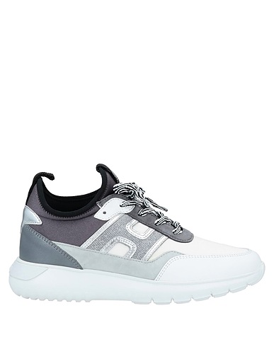 HOGAN Sneakers White Soft Leather, Textile fibres