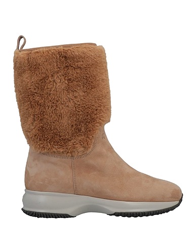 HOGAN Stiefelette Beige Leder, Gewebefasern