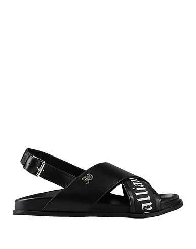 JOHN GALLIANO Sandali Nero Pelle di vitello, Fibre tessili