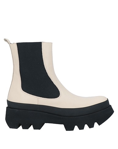 PALOMA BARCELÓ Ankle boot Beige Soft Leather, Textile fibres