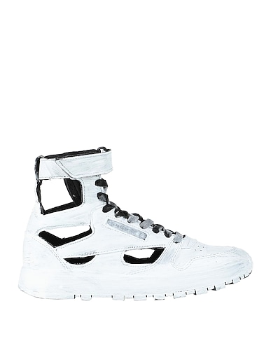 MAISON MARGIELA x REEBOK Sneakers White Leather, Textile fibers