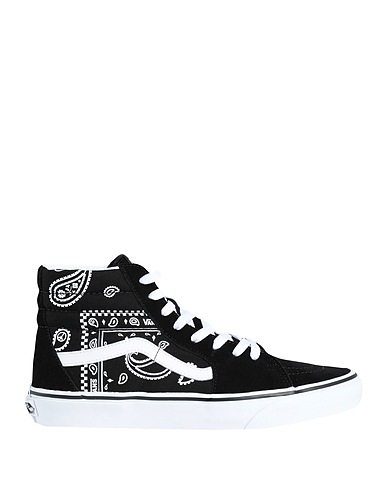 VANS Sneakers Black Leather, Textile fibres