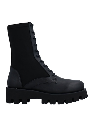 PALOMA BARCELÓ Ankle boot Black Soft Leather, Textile fibres
