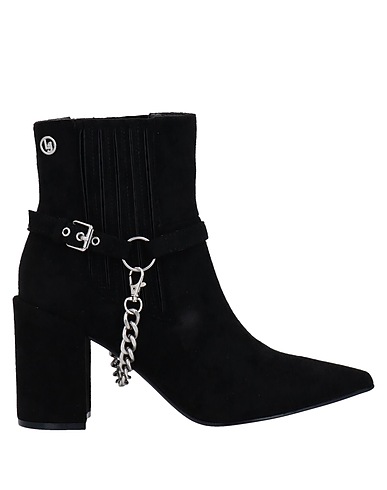 LIU •JO Ankle boot Black Textile fibres