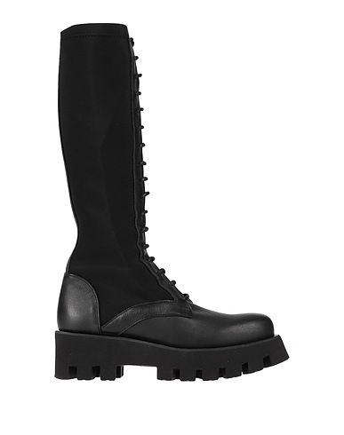 PALOMA BARCELÓ Stiefel Schwarz Leder, Gewebefasern