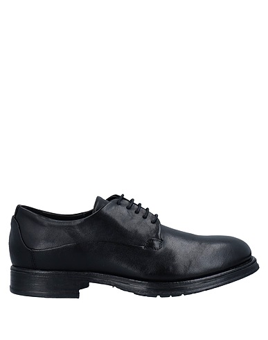 NAZARENO CARELLI Laced shoes Black Soft Leather
