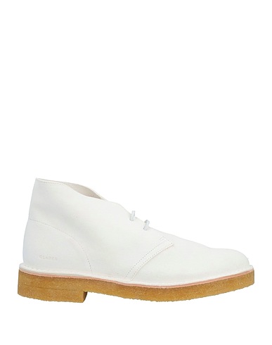 CLARKS ORIGINALS Ankle boot White Soft Leather