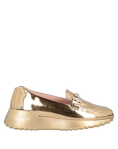 TOD'S Loafers Gold Soft Leather