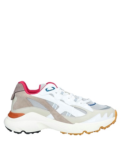 TOD'S Sneakers Light grey Soft Leather, Textile fibres
