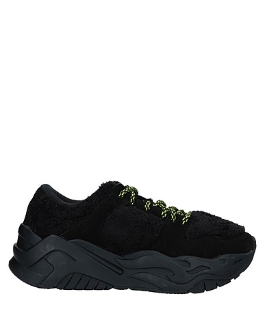 JUST CAVALLI Sneakers Schwarz Leder, Gewebefasern