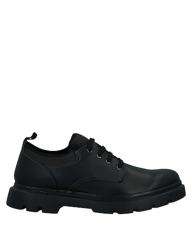 BOSTON Laced shoes Black Calfskin