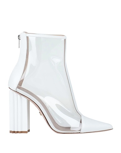 LE SILLA Ankle boot White Leather, Plastic