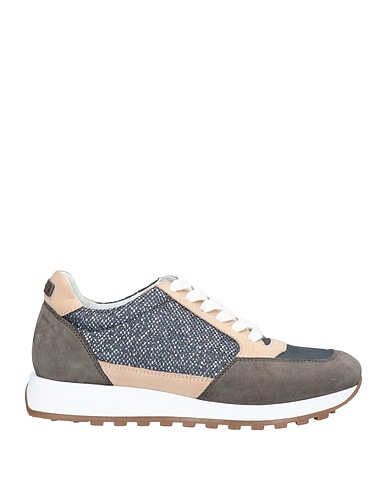 PESERICO Sneakers Grey Leather, Textile fibers