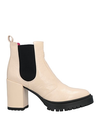 LE BABE Ankle boot Ivory Soft Leather