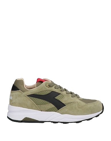 DIADORA HERITAGE Sneakers Verde militare Pelle, Fibre tessili