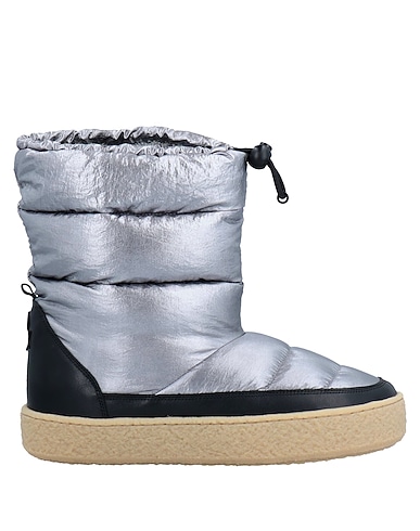 ISABEL MARANT Ankle boot Silver 100% Calfskin, Polyester