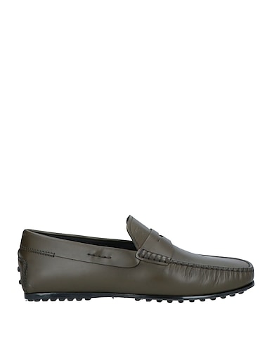 TOD'S Loafers Military green Soft Leather
