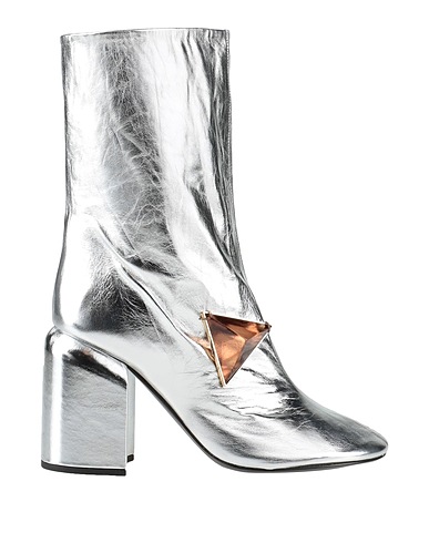 JIL SANDER Ankle boot Silver Soft Leather